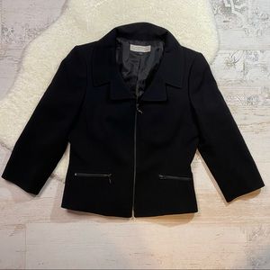 Tahari Arthur S. Levine Black Zip Up Jacket